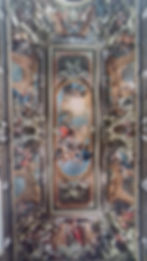 The spectacular artwork on the ceiling of the Mdina Chapter Hall